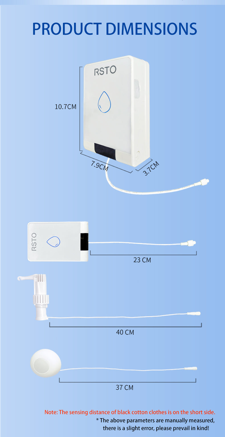 Touchless Toilet Flusher Infrared Sensor Toilet Flusher Kit, USB Charging 7500mAh Battery Capacity for Home and Public Use