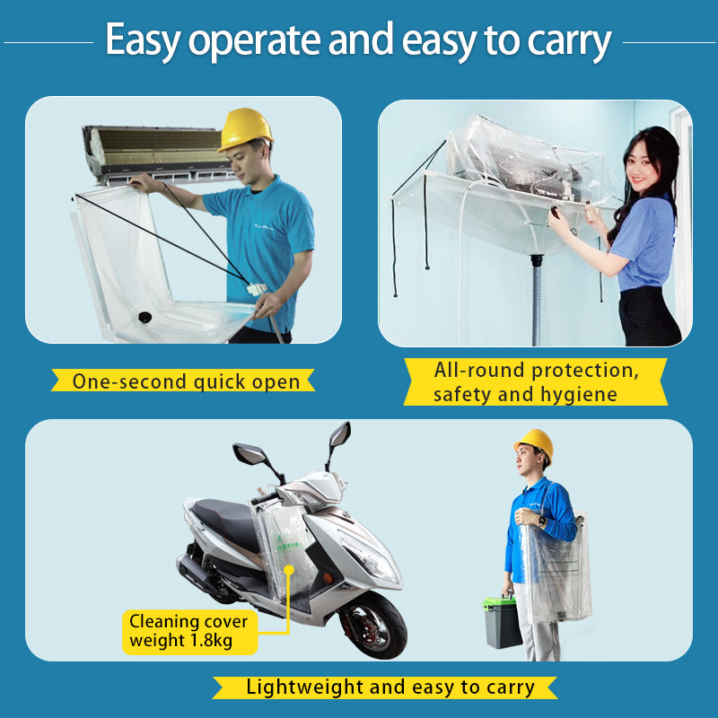 Kingpump Base Type Cleaning Cover to Wash Air Conditioner Cleaning Cover Waterproof Dustproof Cleaning Bag for Industry and housed Hold air Conditioner