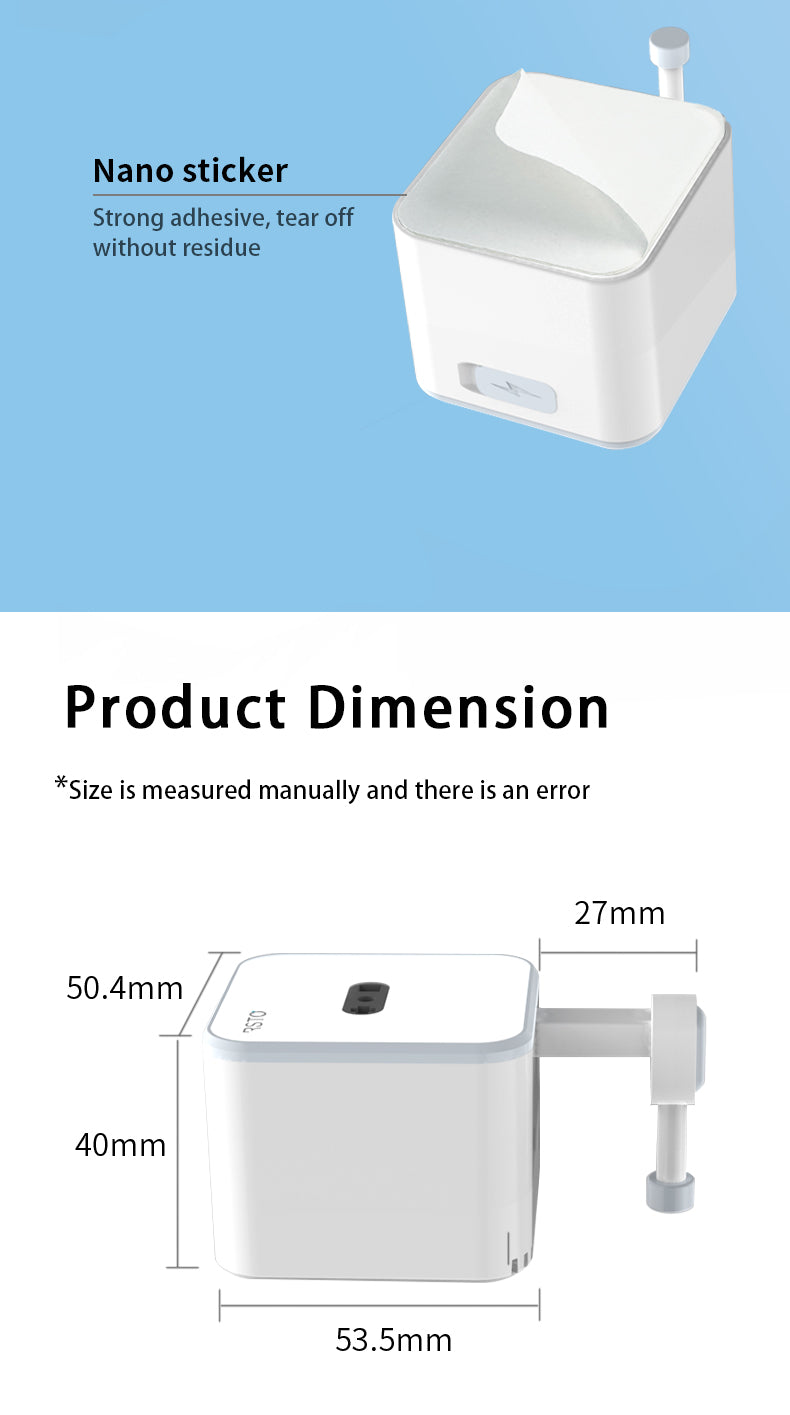 VIP-SLF-GY Automatic Toilet Flush Sensor Touchless Toilet Flush Kit Type-C Charging DIY Easy Installation